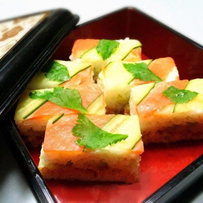 oshizushi saumon concombre